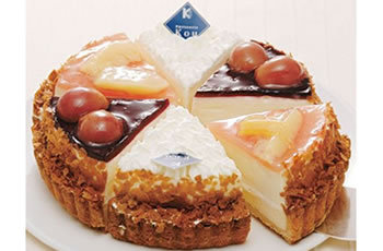 岡山産フルーツの　贅沢レアチーズケーキ　（6号サイズ）